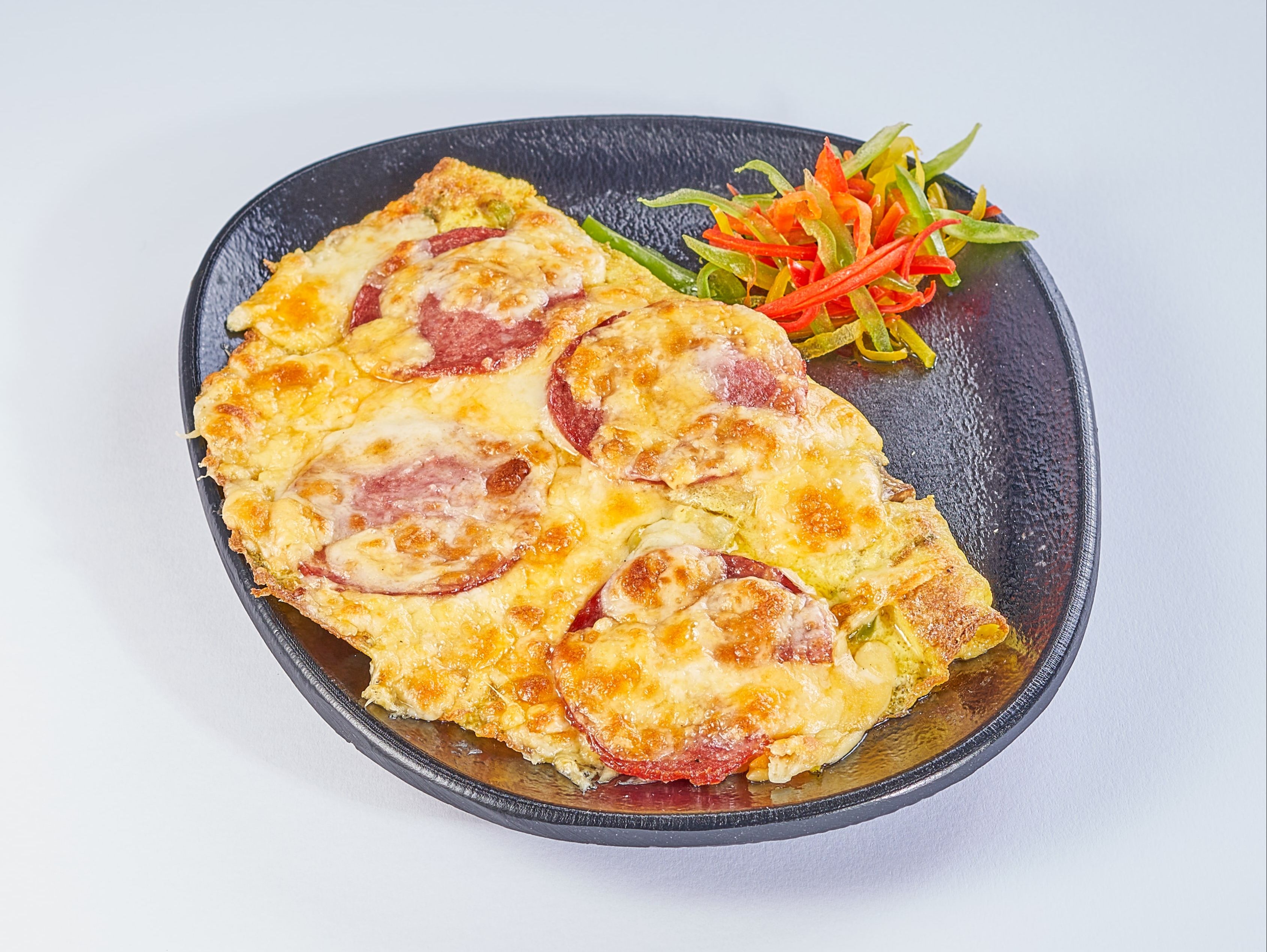 Halloumi Omelette With Salami