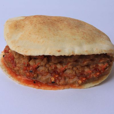 Foul With Tomatoes Sauce Sandwich