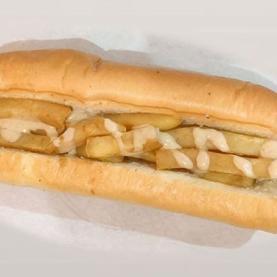 Potato on Baba Ghannoug Sandwich