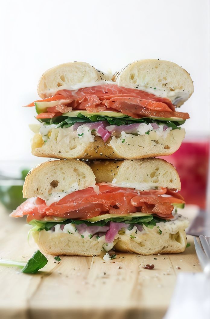 Bagel Smoked Salmon Sandwich