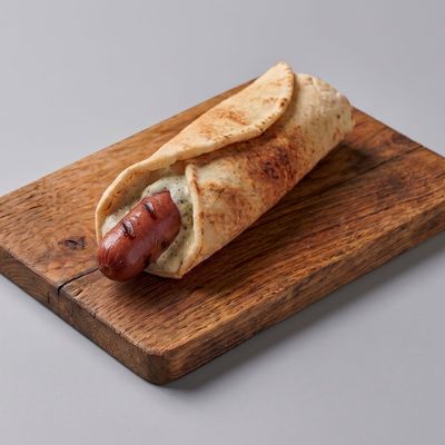 Grilled hot dog