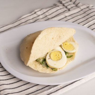 Boiled egg fingers sandwich