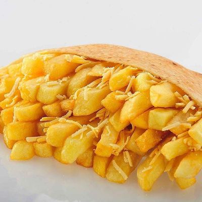 Roumi cheese sandwich with potatoes