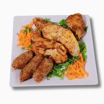 Chicken and kofta meal