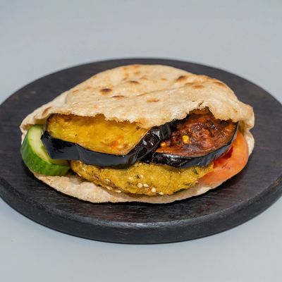 Taamia on eggplant Sandwich