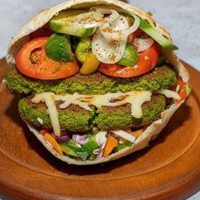 Taamia Stuffed with Roumi Cheese Sandwich