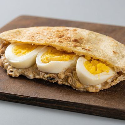 Foul with Boiled Eggs Sandwich