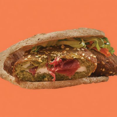Taamia Pastrami sandwich