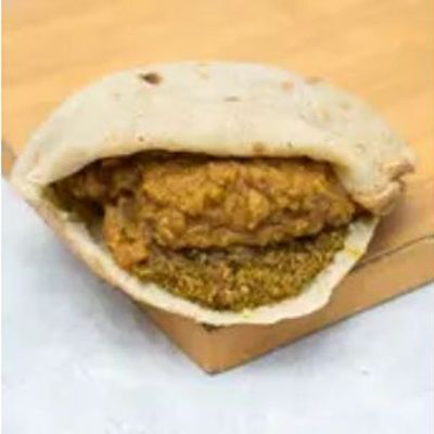Falafel and Potatoes Sandwich