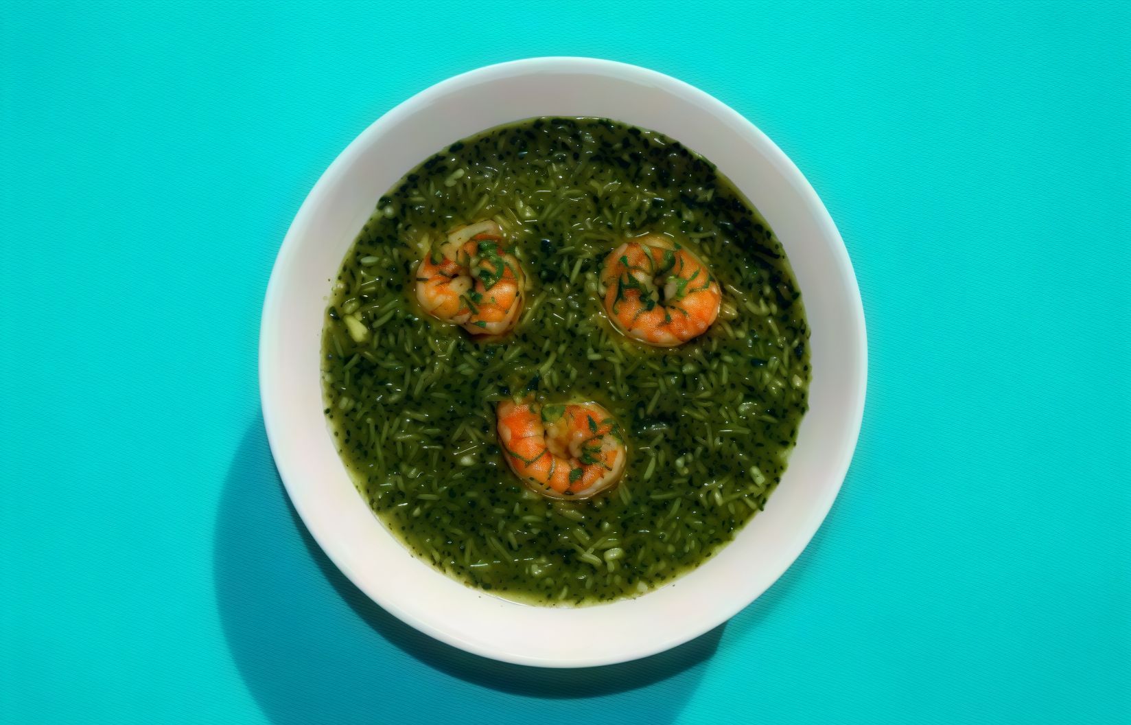 Talb Molokhia with Shrimp