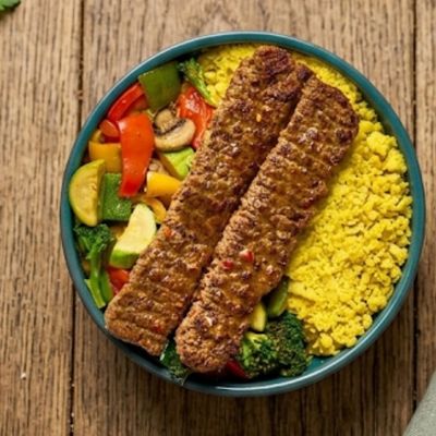 Turkish Kofta with Cauliflower Rice and Vegetables