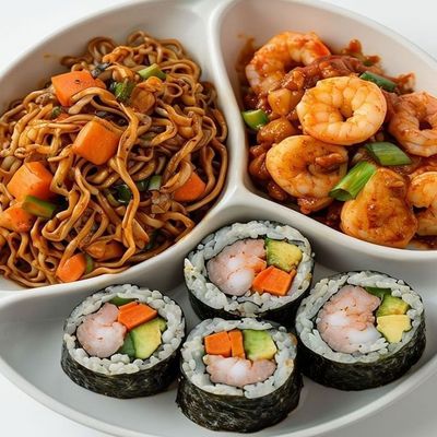 Double Korean Noodles With Shrimp