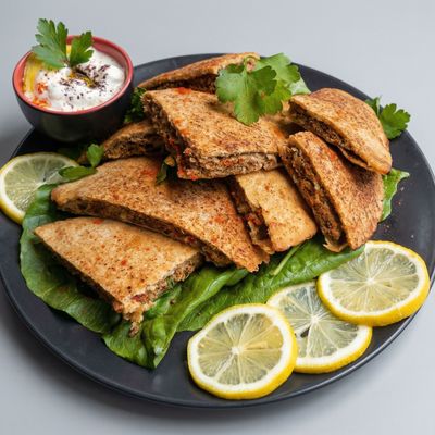 Hawawshi Egyptian Bread With Beef And Mozzarella