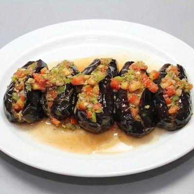 طبق باذنجان مقلي مخلل