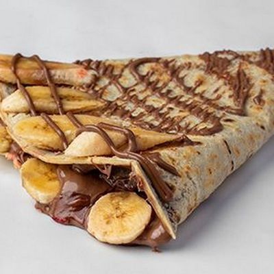 Chocolate and banana crepe
