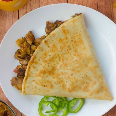 Chicken shawarma crepe