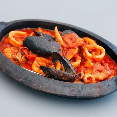 Shrimp and calamari labronise dish