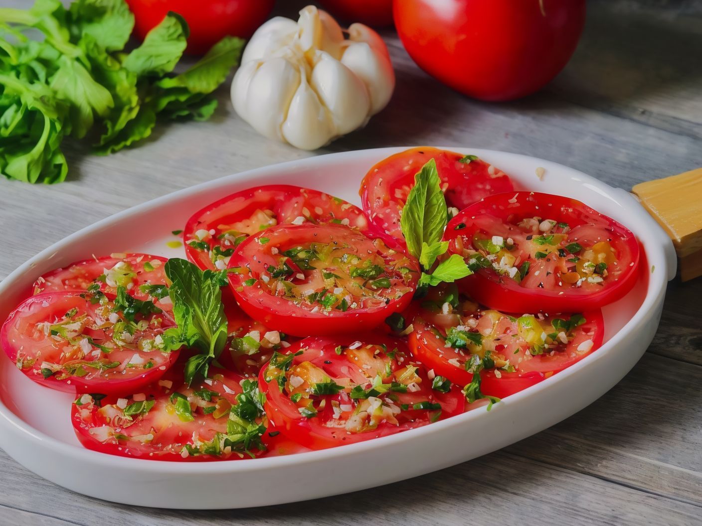 Marinated tomato salad