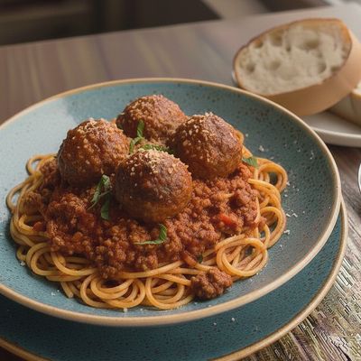 Spaghetti Pasta With Meatballs