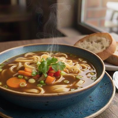 Noodles Vegetables Soup