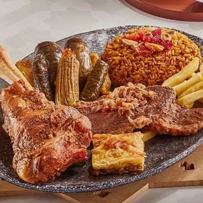 Steak with lamb Shank