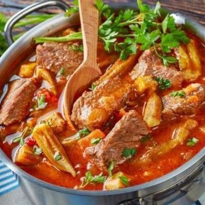 Okra With Meat Dish