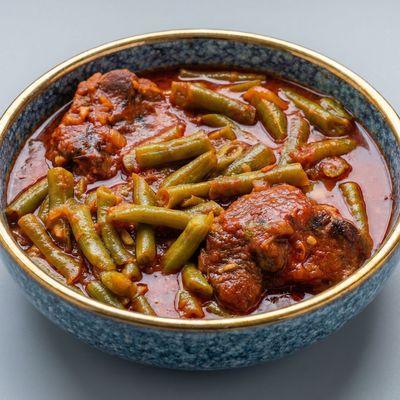 Green bean dish with meat