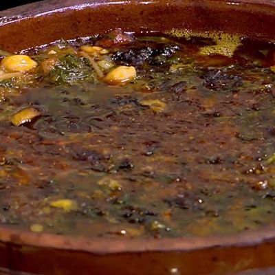 Spinach with Meat Dish