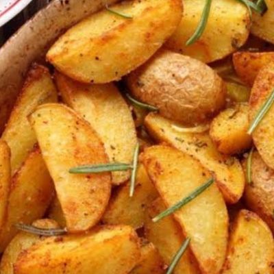 Oven-baked grilled potatoes