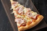 Large size smoked turkey pizza slice