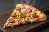 Large Mexican Hot Dog Pizza Slice