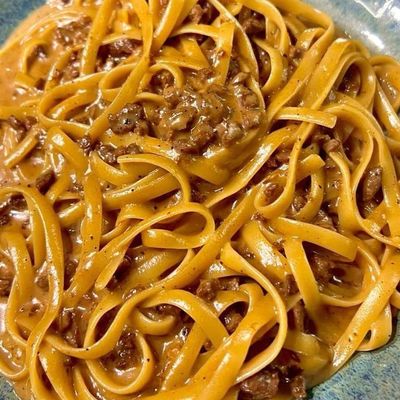 Beef Demi Glace pasta