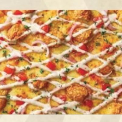Crispy Chicken Pizza With Ranch Sauce