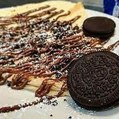 Chocolate and Oreo crepe