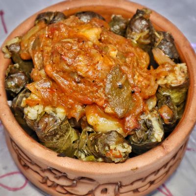 Sausage With Vine Leaves