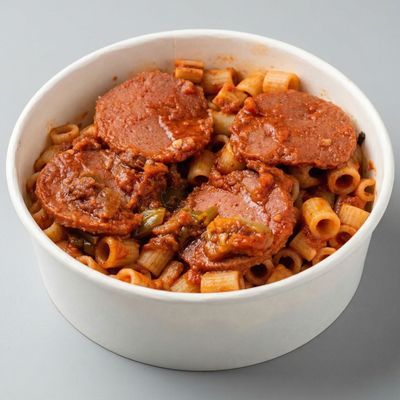 Spicy Smoked Sausage Pasta .