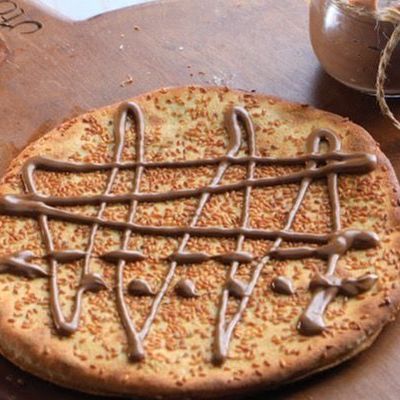 Chocolate cake with banana
