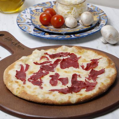 Diet Cheese and Pastrami Man'ousheh