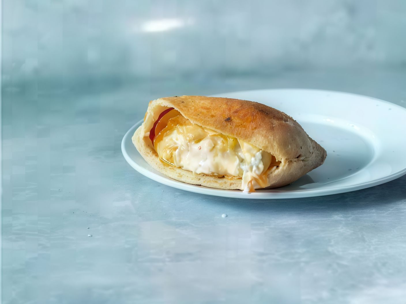 Omelette Egg With Obour Land Cheese Sandwich