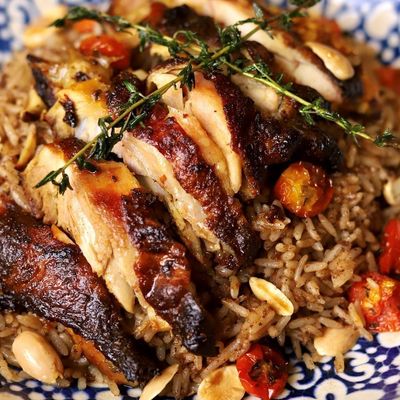 رز على دجاج