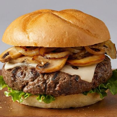 Bailey Mushroom Crunchy Beef Burger