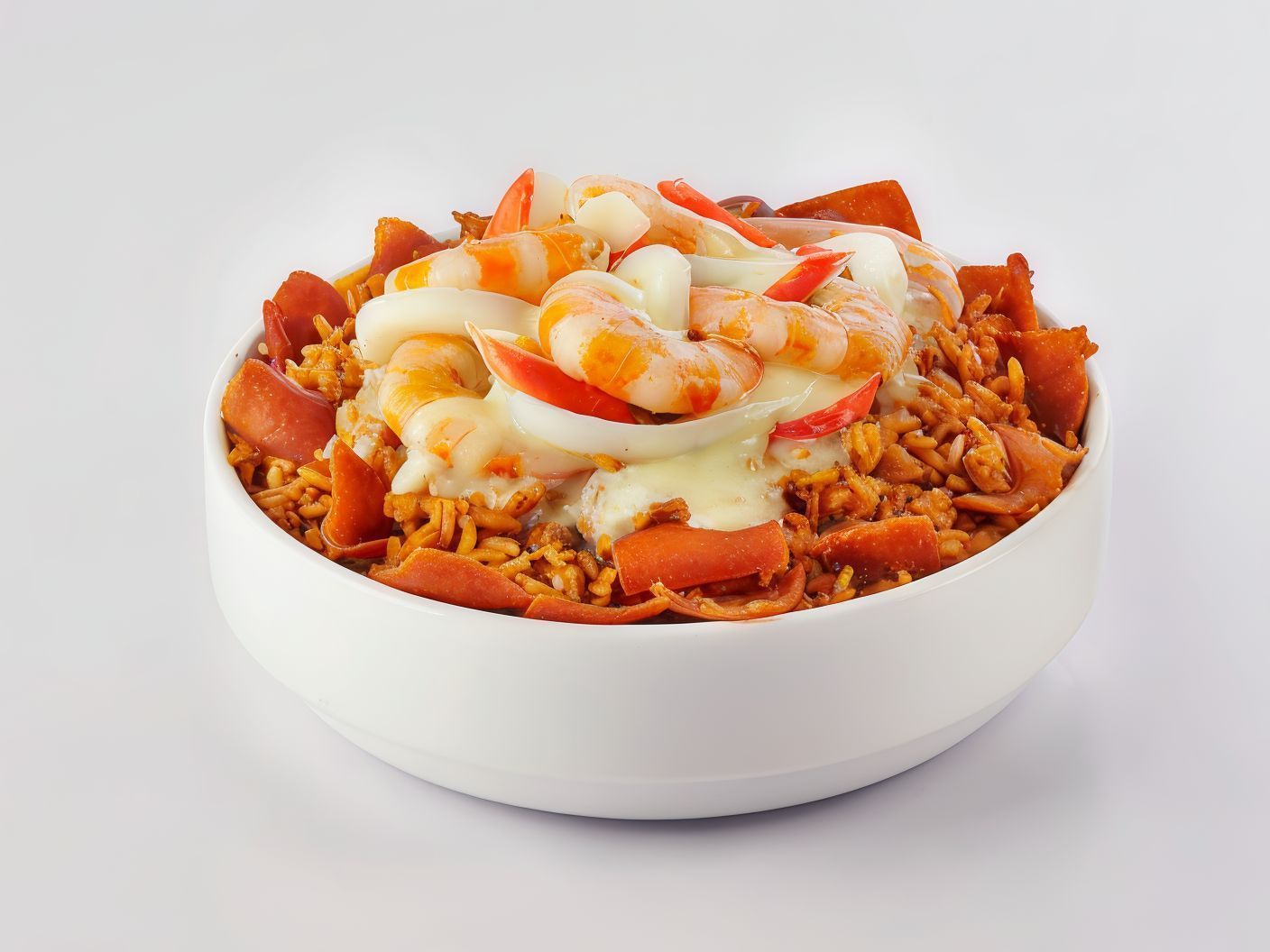 Seafood Gandovella Fatteh Casserole