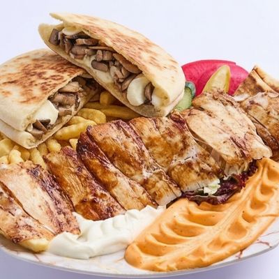 Chicken Shawarma Disc Bread Tortilla