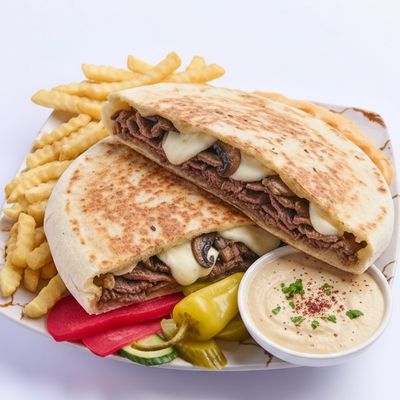 Meat Shawarma Disc With Tortilla Bread