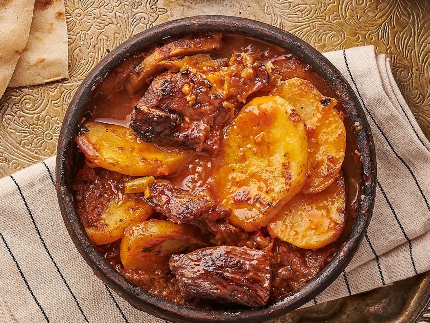 Potatos With Veal Tajine