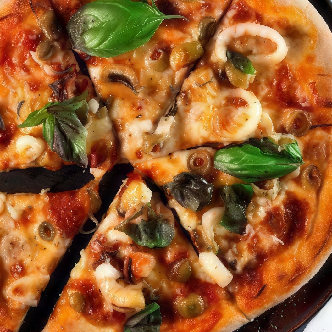 Seafood Pizza with Roe
