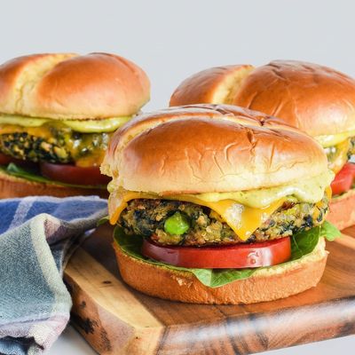 Green Burger with Mozzarella Cheese