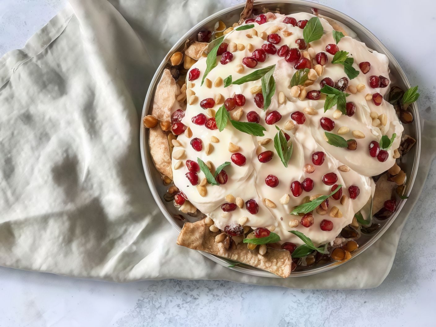 Fatteh With Milk