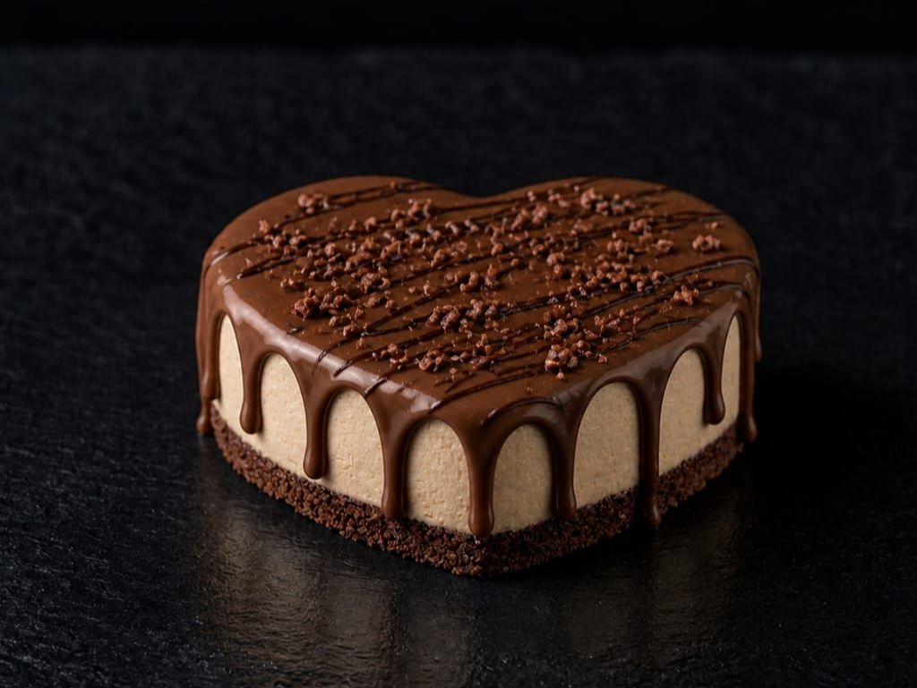 Nutella Cheesecake Heart
