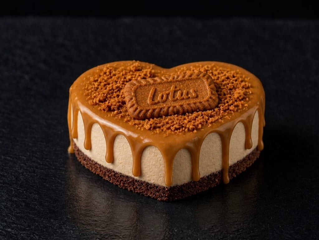 Lotus Cheesecake Heart